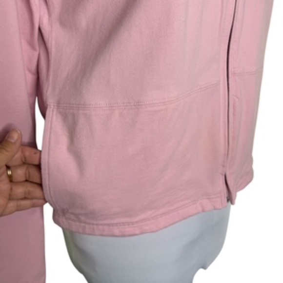 Danskin Full Front Zip Side Pockets Pink Warmup Jacket Size M - Picture 4 of 8